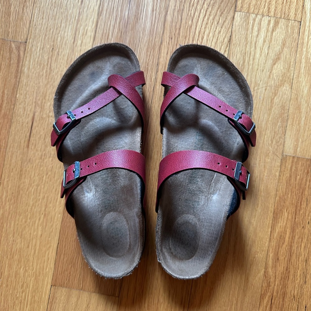 Red Birkenstock Sandals